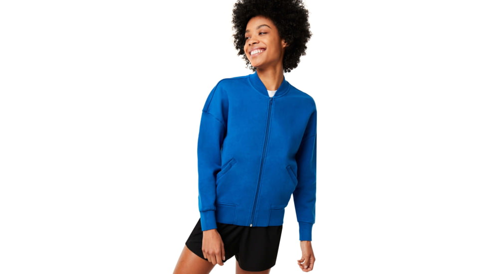 Oakley Short Bomber Jacket - Womens, Blue Power, Medium, 571674-6PB-M