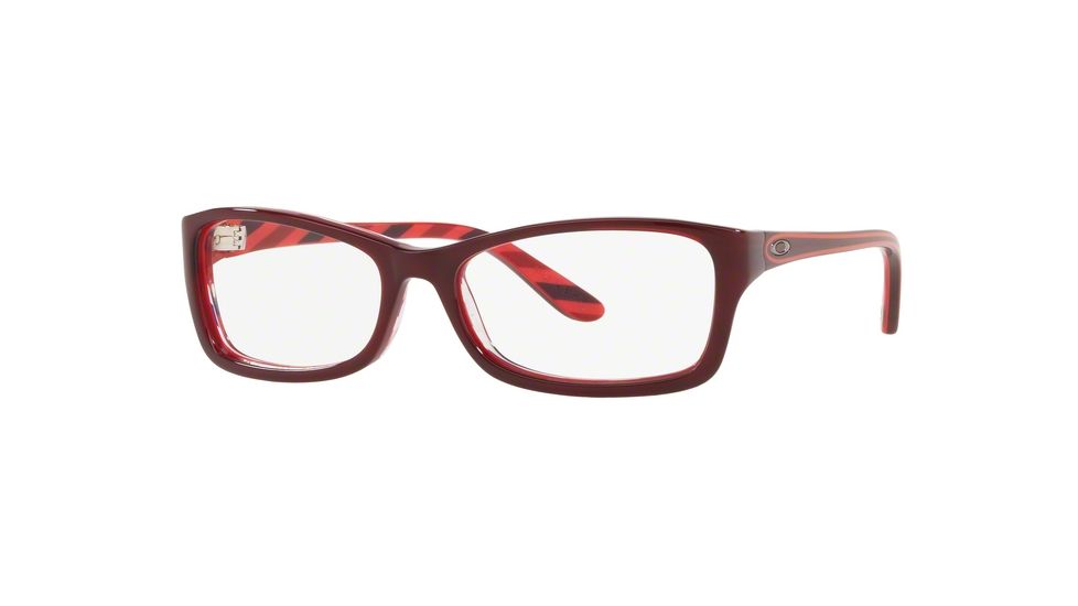 Oakley Short Cut Progressive Prescription Eyeglasses 108805-53 - Red Cosmo Frame
