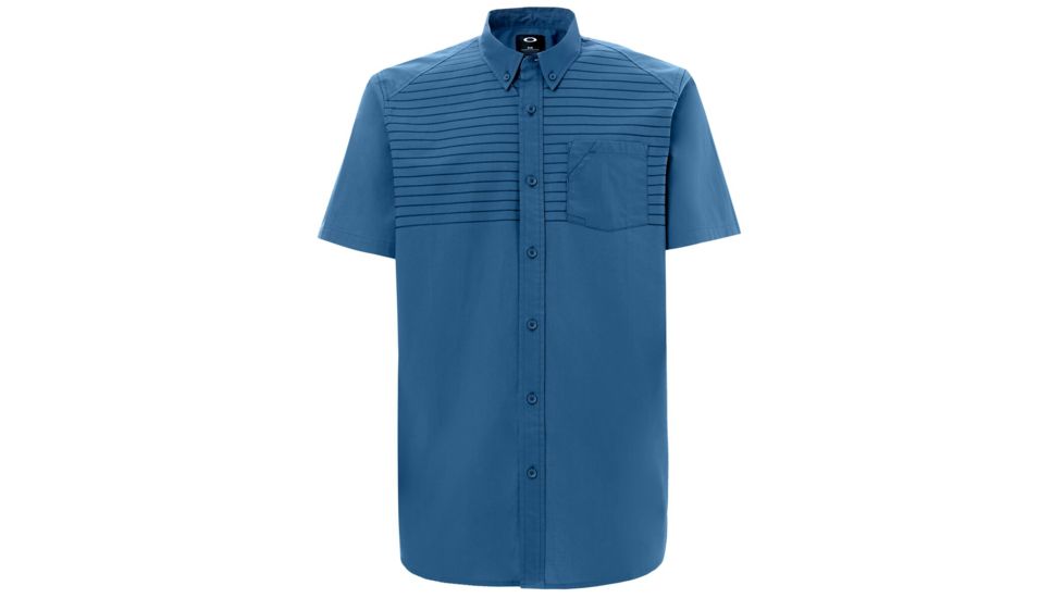 Oakley Short Sleeve Woven Shirt 2 - Mens, Ensign Blue, Extra Large, 401881-64W-XL