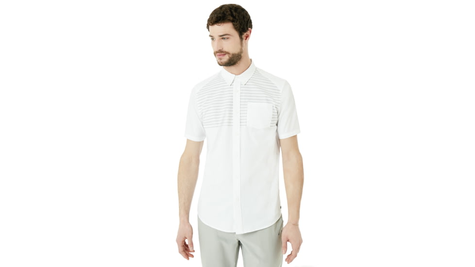 Oakley Short Sleeve Woven Shirt 2 - Mens, White, Medium, 401881-100-M