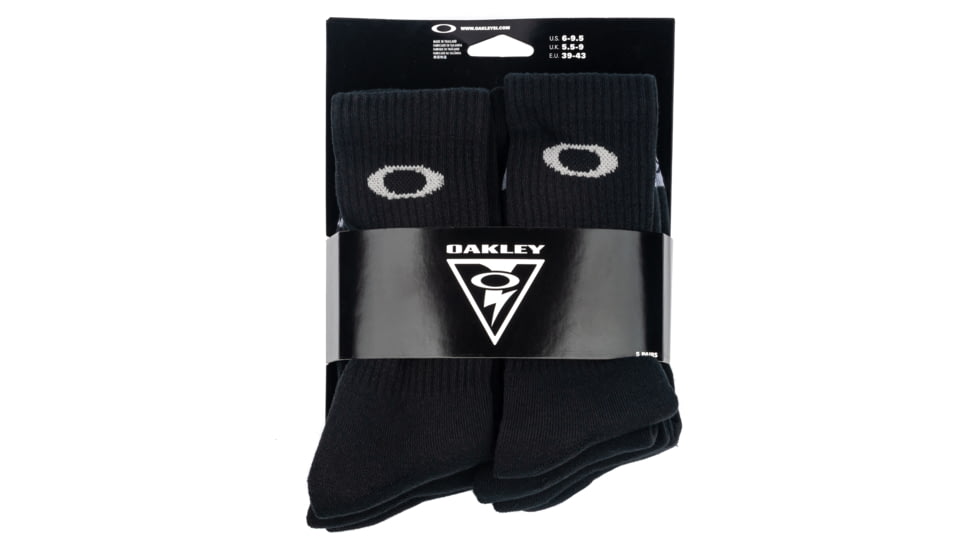 Oakley SI 5-Pack Crew Socks - Men's, Black, M, FOS900405-001-M