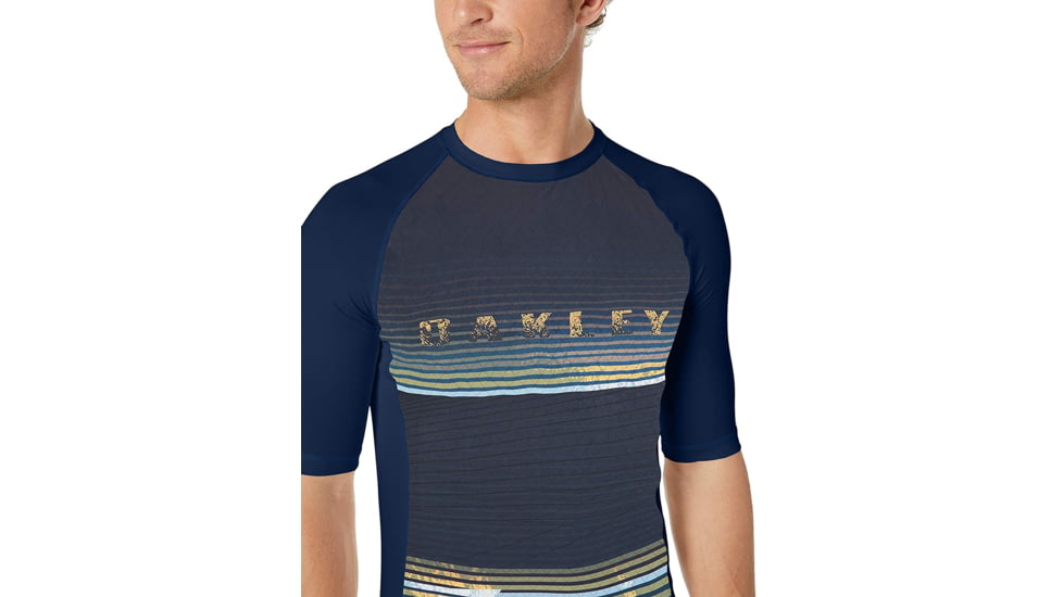 Oakley Asymmetrical Dynamic Rashguard - Mens, Dark Blue, 2XL, 482461-609-XXL