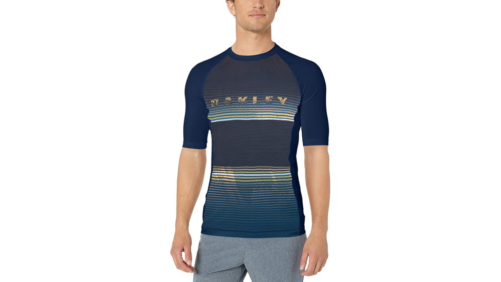 Oakley Asymmetrical Dynamic Rashguard - Mens, Dark Blue, 2XL, 482461-609-XXL
