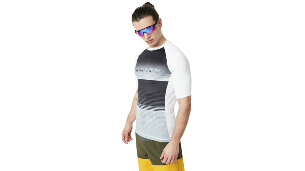 Oakley Asymmetrical Dynamic Rashguard - Mens, White, Medium, 482461-100-M