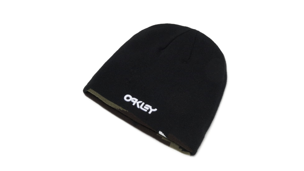Oakley Beanie B1B Logo Reversible - Mens, Blackout, One Size, 912018-02E-U