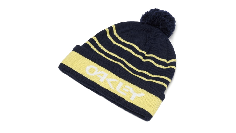 Oakley SI Beanie B1B Logo Striped - Mens, Fathom, One Size, 912019-6AC-U