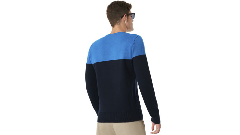Oakley Bicolor Crew Neck Sweater- Mens, Fathom, Extra Large, 434131-6AC-XL
