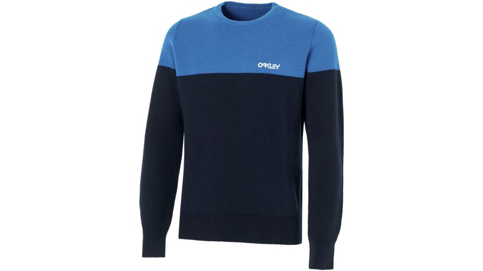 Oakley Bicolor Crew Neck Sweater- Mens, Fathom, Extra Large, 434131-6AC-XL