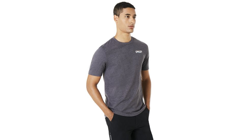 Oakley Blur Advertising Ss - Mens, Jet Black Heather, Small, 457361-01S-S