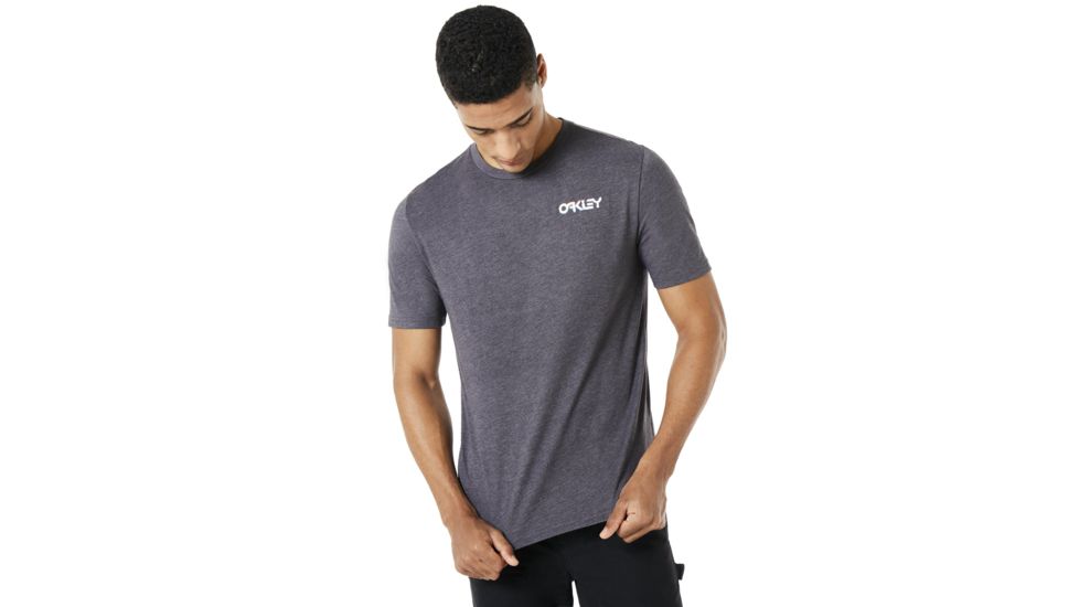 Oakley Blur Advertising Ss - Mens, Jet Black Heather, Small, 457361-01S-S