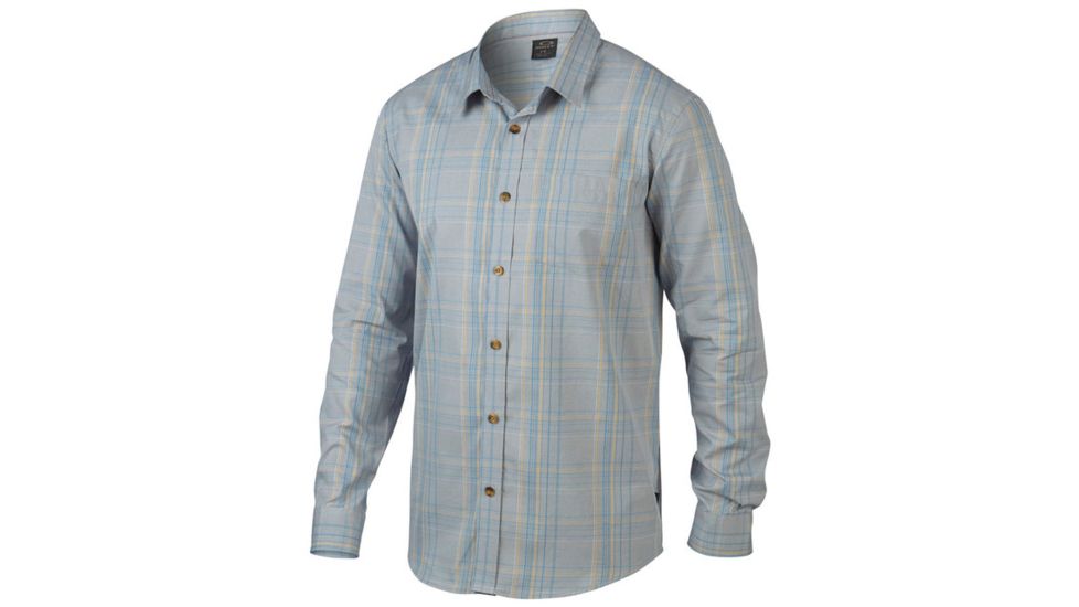 Oakley SI Cave Woven Shirt, Light Heather Grey, Small 401688-22K-SM