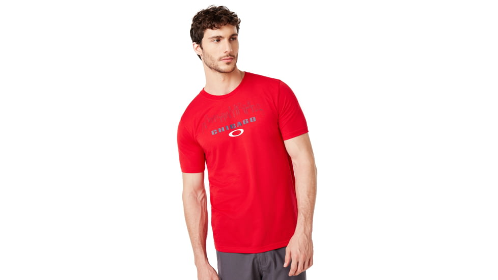 Oakley Chicago Skyline Tee - Mens, Chili Red, Medium, 457790-4CR-M
