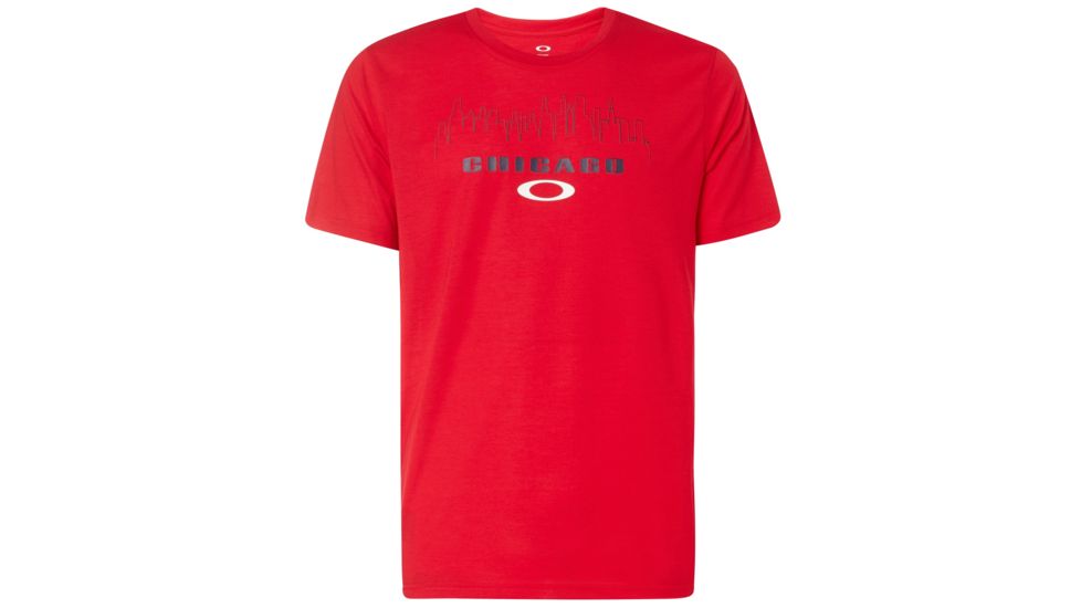 Oakley Chicago Skyline Tee - Mens, Chili Red, Medium, 457790-4CR-M
