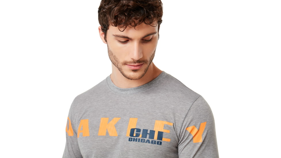 Oakley SI Chicago Tee - Mens, Gray Melange, Small, 457778-2GM-S