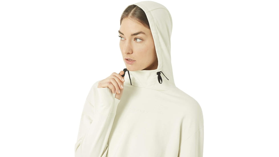 Oakley Crop Fleece Hoodie - Womens, Winter Grey, Extra Small, 561324-23N-XS
