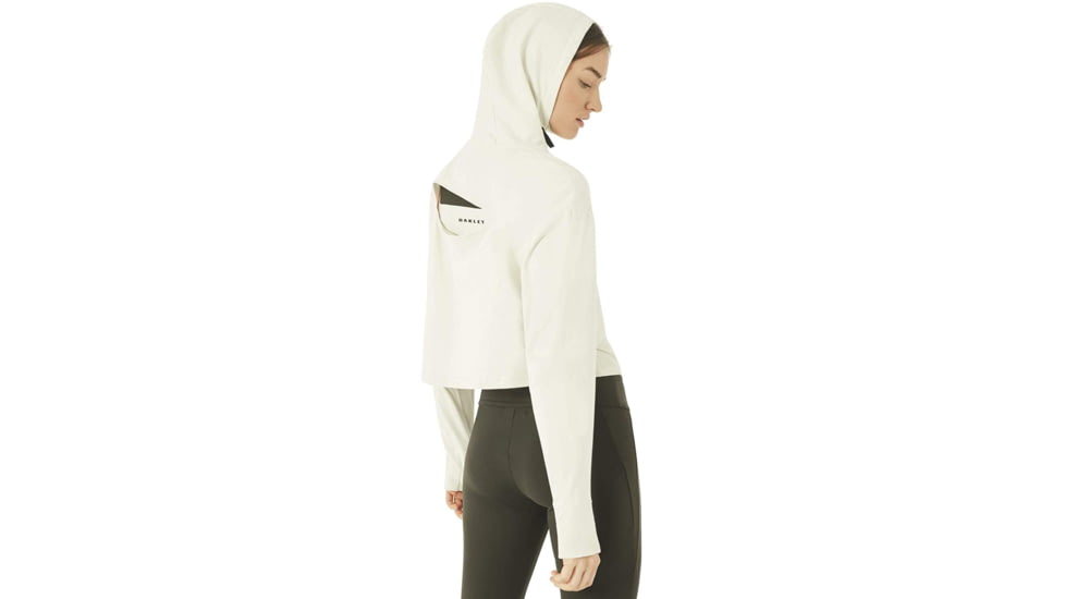 Oakley Crop Fleece Hoodie - Womens, Winter Grey, Extra Small, 561324-23N-XS