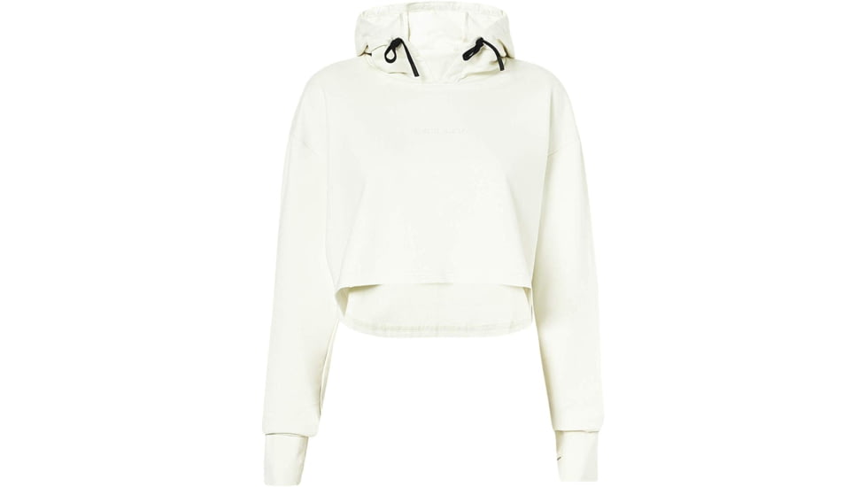 Oakley Crop Fleece Hoodie - Womens, Winter Grey, Extra Small, 561324-23N-XS
