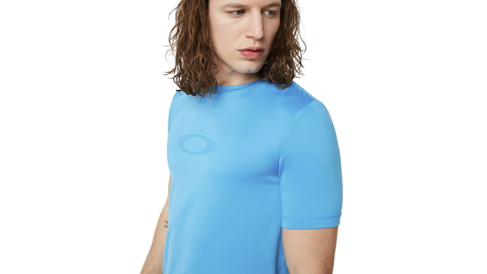 Oakley Ellipse Logo Rashguard - Mens, Hawaiian Blue, Small, 457602-6HB-S