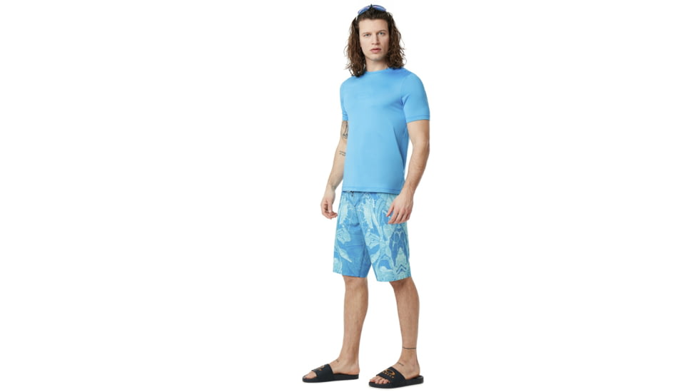 Oakley Ellipse Logo Rashguard - Mens, Hawaiian Blue, Small, 457602-6HB-S