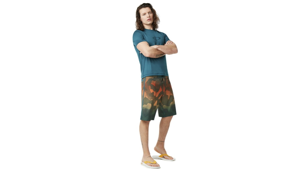Oakley Ellipse Logo Rashguard - Mens, Petrol, Small, 457602-9PE-S