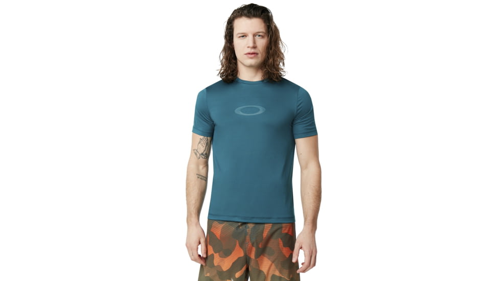 Oakley Ellipse Logo Rashguard - Mens, Petrol, Small, 457602-9PE-S