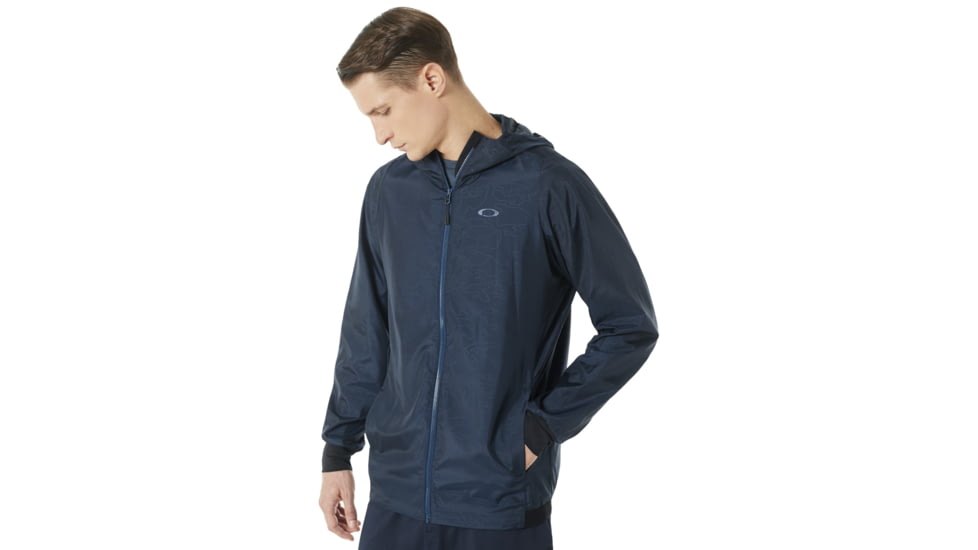 Oakley Enhance Emboss 8.7 Wind Jacket - Mens, Fathom, Extra Large, 412591-6AC-XL