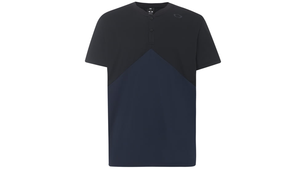 Oakley SI Enhance Slant Short Sleeve Henley 9.0 - Mens, Blackout, Medium, 457723-02E-M