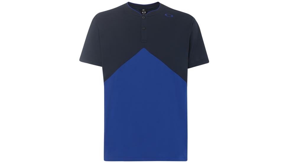 Oakley SI Enhance Slant Short Sleeve Henley 9.0 - Mens, Fathom, Medium, 457723-6AC-M
