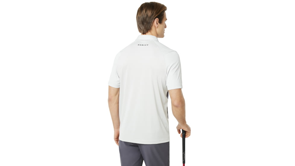 Oakley SI Exploded Ellipse Golf Polo Short Sleeve - Mens, Light Grey, Small, 434310-202-S