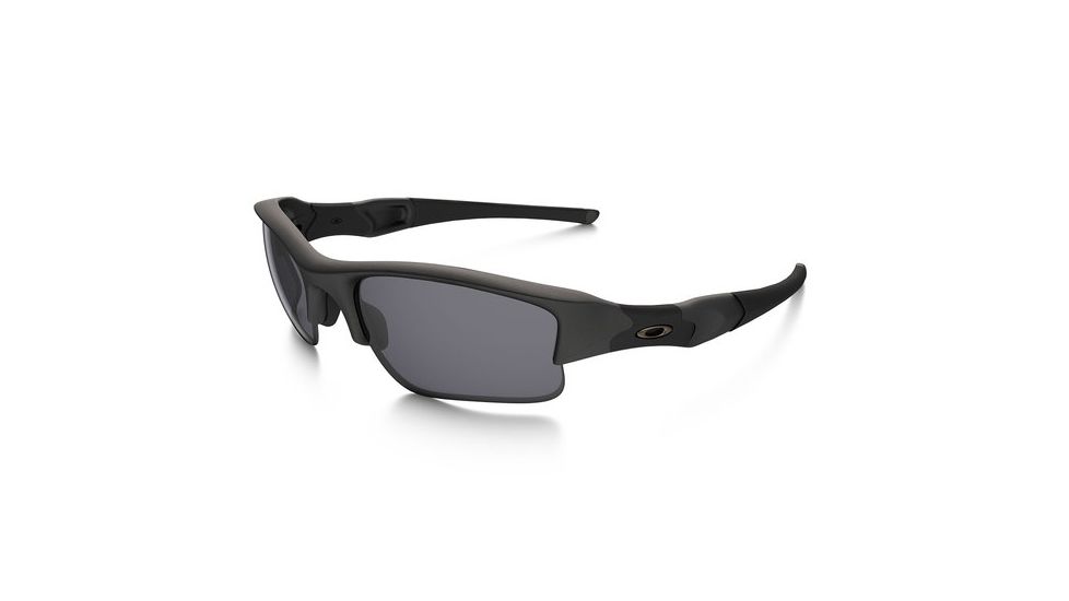 Oakley SI Flak Jacket XLJ Sunglasses, Matte Black Frame, Grey Lens