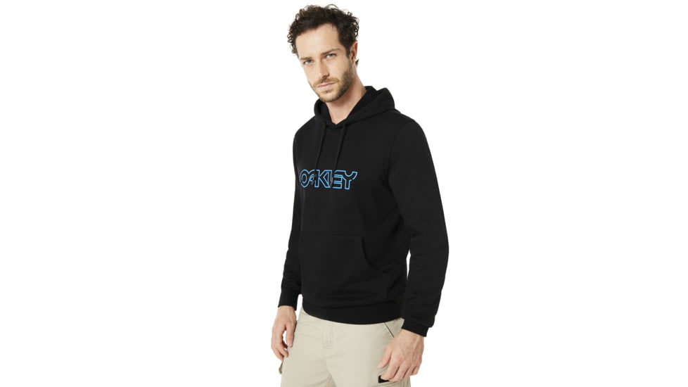 Oakley SI Fleece Oakley Piping Hooded - Mens, Blackout, Medium, 472434-02E-M