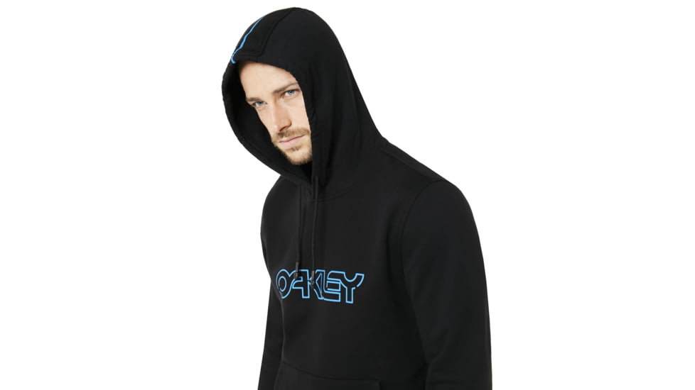 Oakley SI Fleece Oakley Piping Hooded - Mens, Blackout, Medium, 472434-02E-M