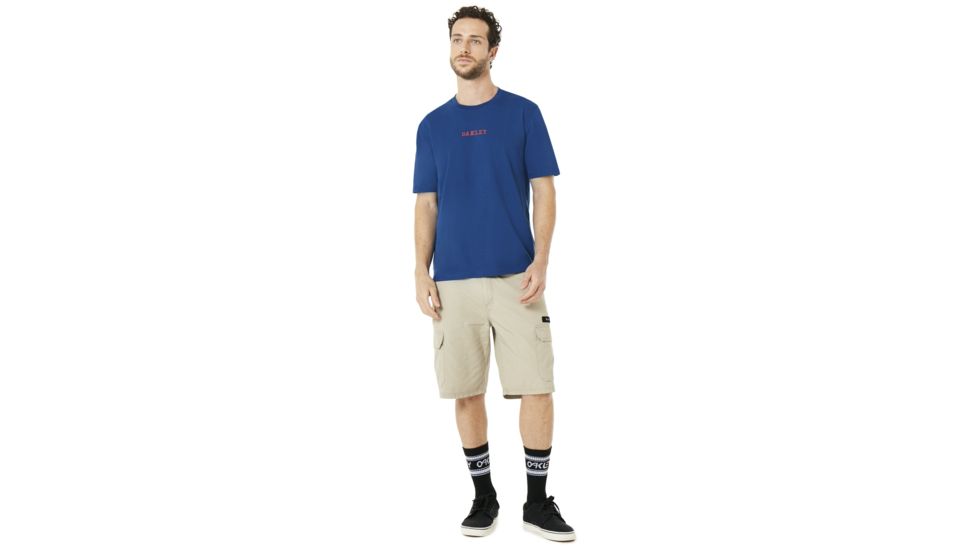 Oakley SI Geometric Sleeve Polodetail Short Sleeve - Mens, Dark Blue, Extra Large, 434372-609-XL