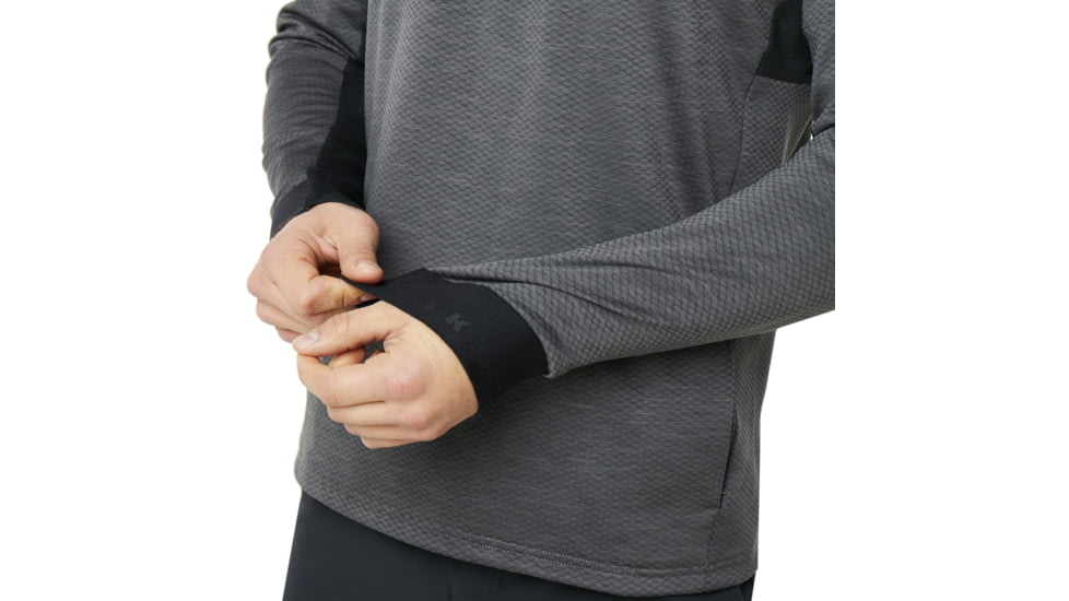 Oakley SI Knockdown Mixed Fleece 1/4 Zip - Mens, Forged Iron, Large, 461724-24J-L