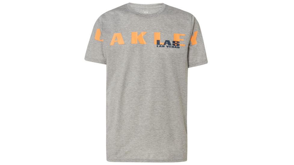 Oakley Las Vegas Oakley Short Sleeve Tee - Mens, Gray Melange, Small, 457779-2GM-S