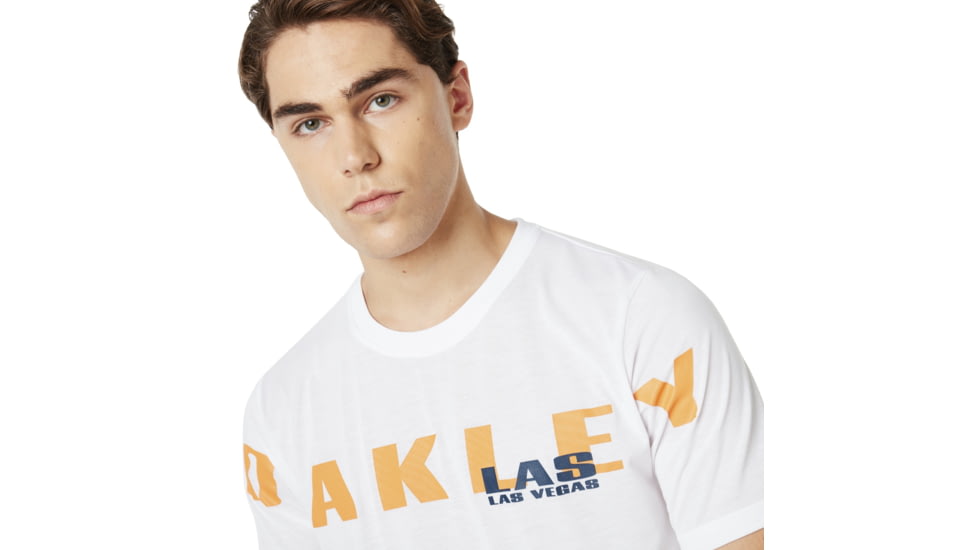 Oakley Las Vegas Oakley Short Sleeve Tee - Mens, White, Small, 457779-100-S