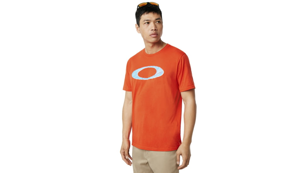Oakley SI Legacy Ellipse Tee - Mens, Fire Red, Medium, 457553-4FR-M