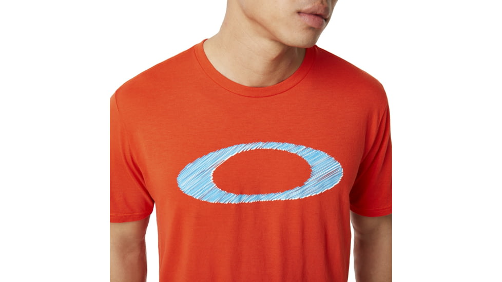 Oakley SI Legacy Ellipse Tee - Mens, Fire Red, Medium, 457553-4FR-M