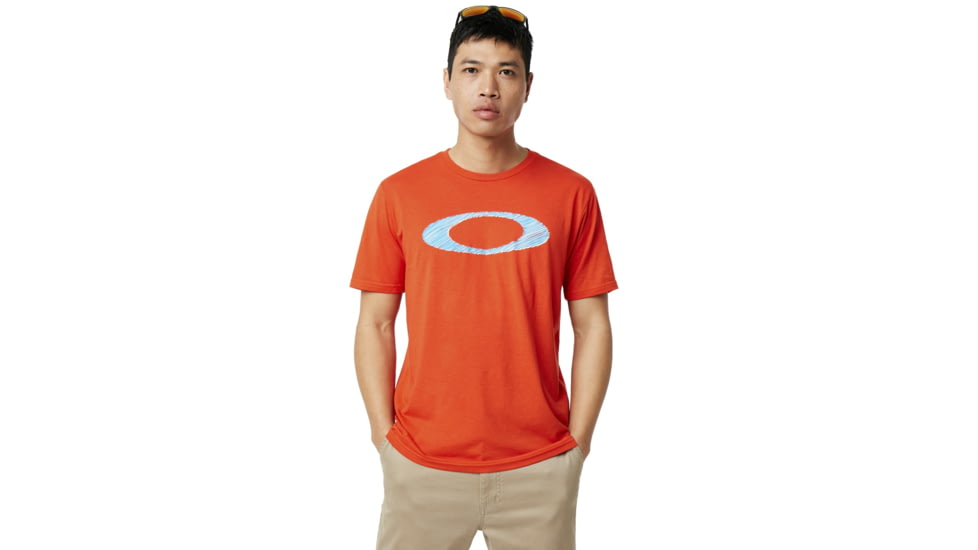 Oakley SI Legacy Ellipse Tee - Mens, Fire Red, Medium, 457553-4FR-M