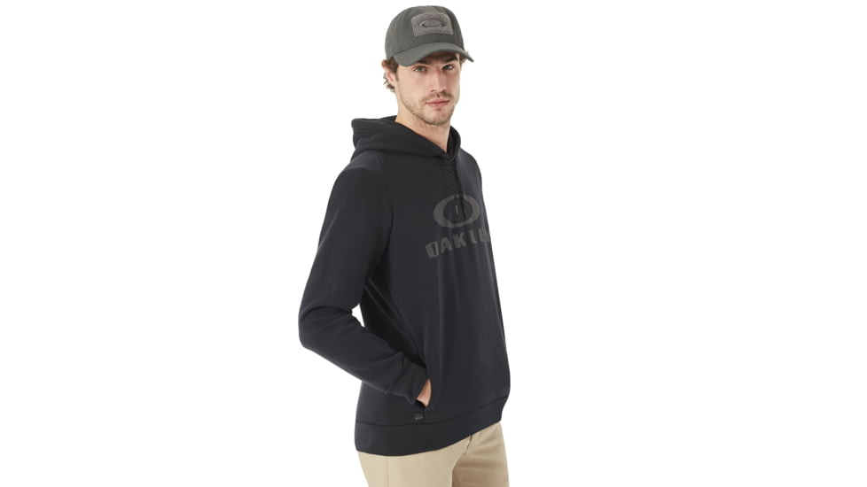 Oakley Lockup Pullover Hoodie - Mens, Blackout, Large, 472375OCA-02E-L