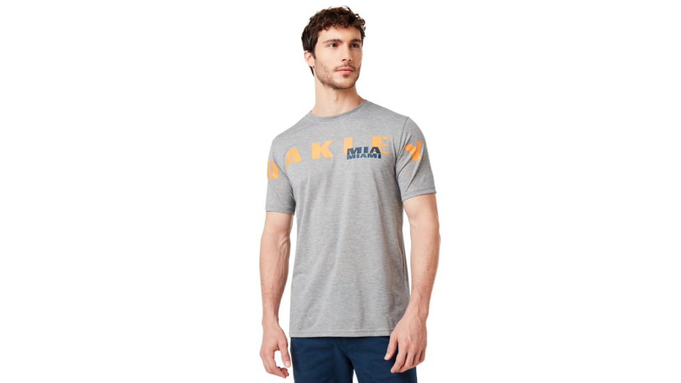 Oakley SI Miami Oakley Short Sleeve Tee - Mens, Gray Melange, Medium, 457780-2GM-M