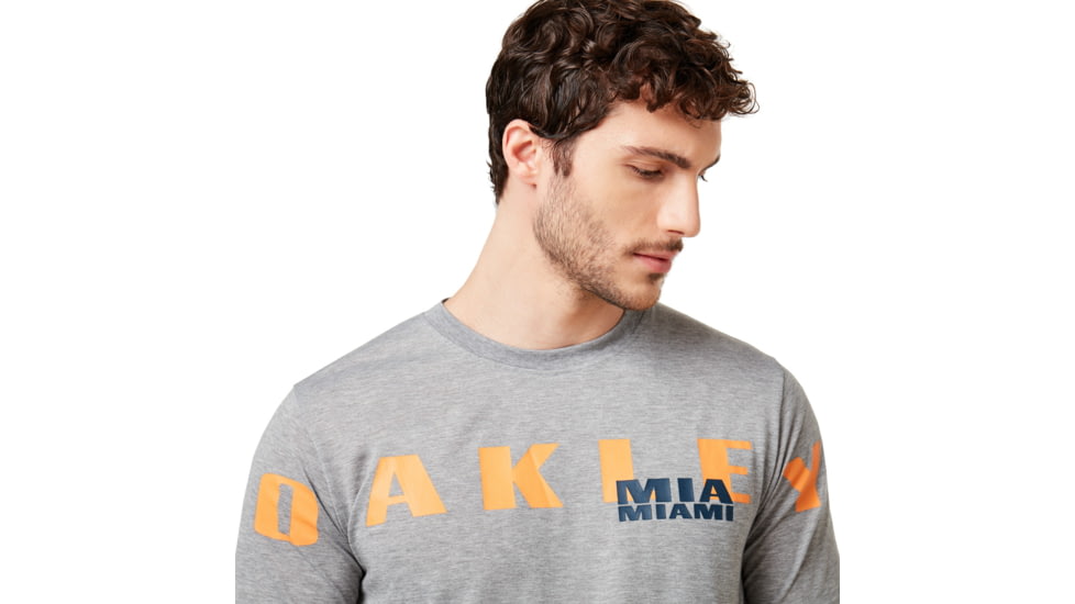 Oakley SI Miami Oakley Short Sleeve Tee - Mens, Gray Melange, Medium, 457780-2GM-M