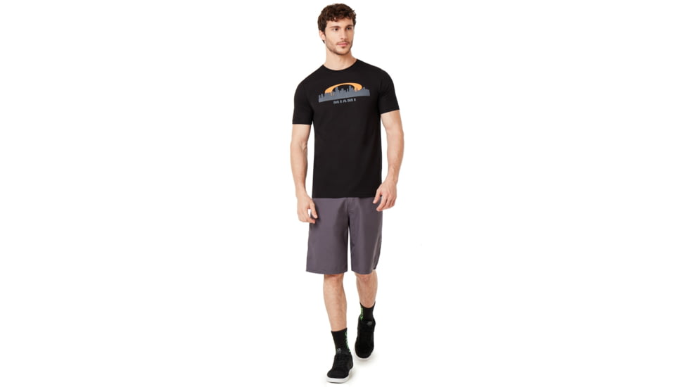 Oakley Miami Skyline Sunset Short Sleeve Tee - Mens, Blackout, Medium, 457795-02E-M