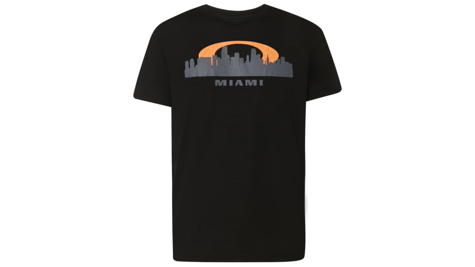Oakley Miami Skyline Sunset Short Sleeve Tee - Mens, Blackout, Medium, 457795-02E-M
