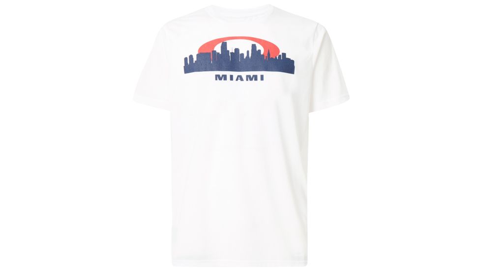 Oakley Miami Skyline Sunset Short Sleeve Tee - Mens, White, 2XL, 457795-100-XXL