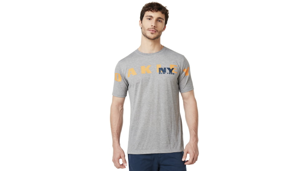 Oakley New York Oakley Short Sleeve Tee - Mens, Gray Melange, Small, 457781-2GM-S