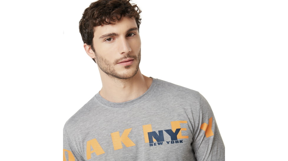 Oakley New York Oakley Short Sleeve Tee - Mens, Gray Melange, Small, 457781-2GM-S