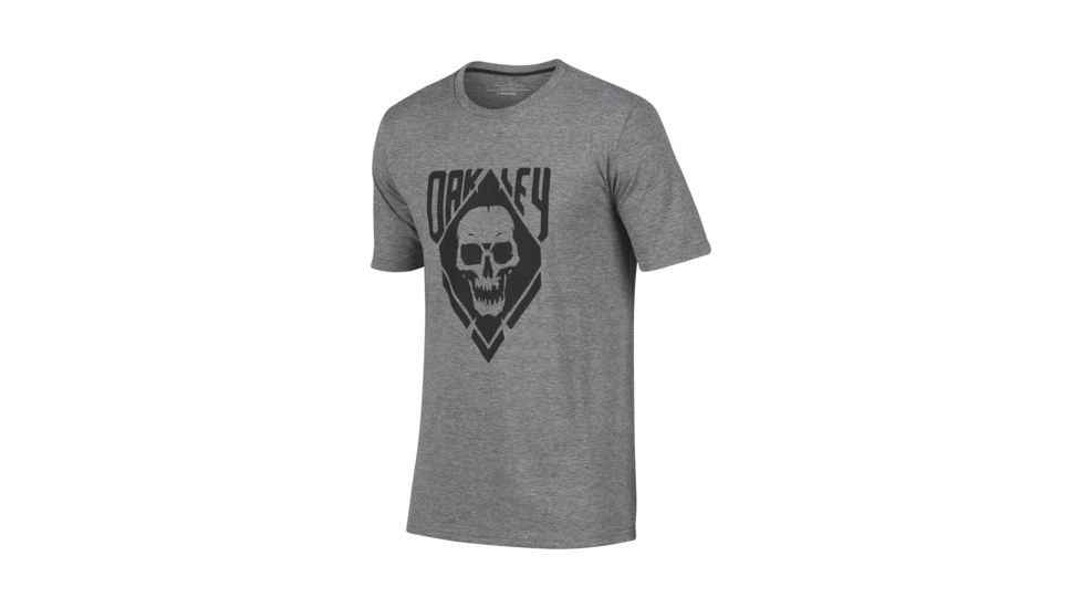 Oakley SI O-Oakley Skull Tee - Mens, Athletic Heather Grey, Small, 456500-24G-S