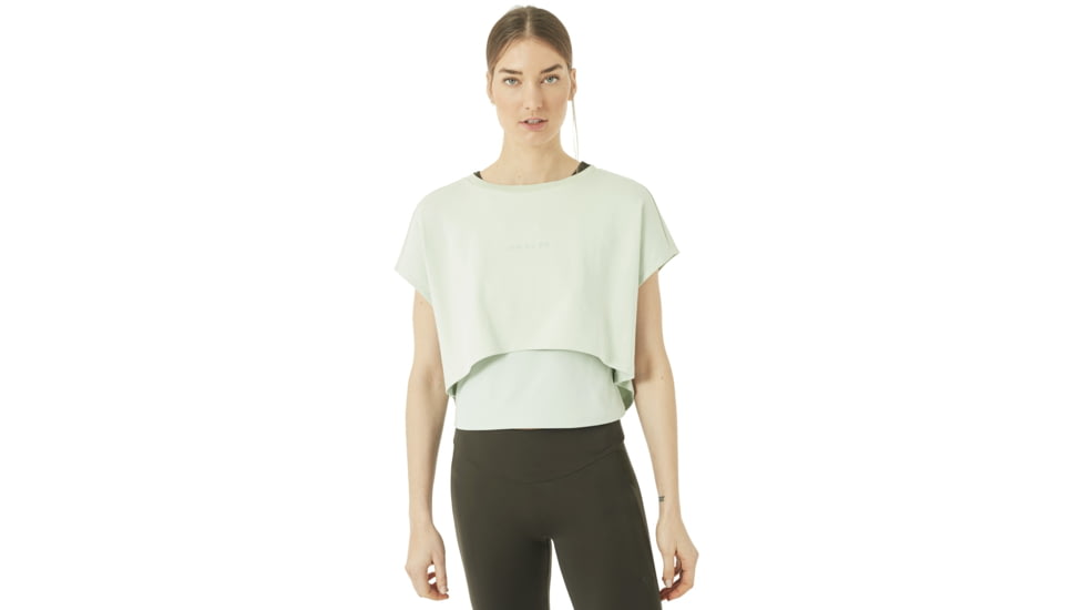 Oakley Oakley Luxe Crop Top - Womens, Aqua Foam, Large/Extra Large, 532346-7B4-L/XL