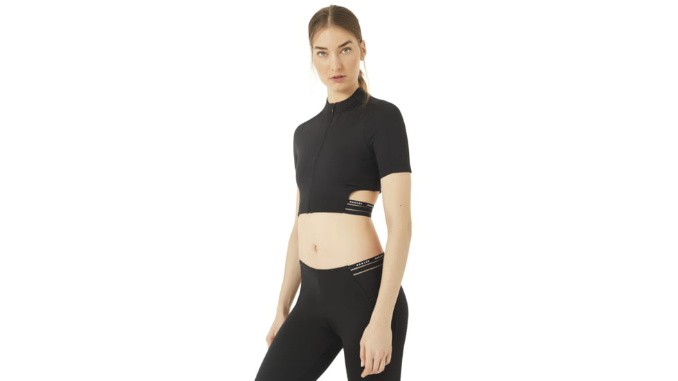 Oakley SI Oakley Luxe Crop Zip Top - Womens, Blackout, Large, 532345-02E-L